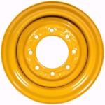 Set of 4, 14-17.5 Skid Steer Wheel/Rim 17.5x10.5 - John Deere Yellow