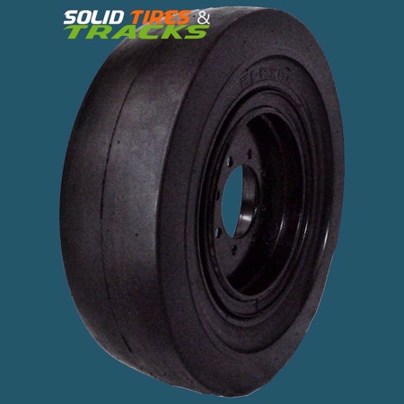 Set of 4, Solid Skid Steer Tires 12-16.5 / 33x12-20 with 9" Center Hub