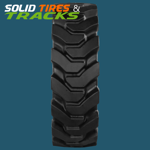Set of 4 Solid Skid Steer Tires 10-16.5 - Heavy Duty