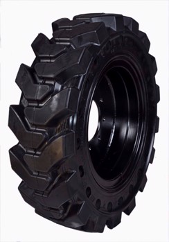 Set of 4, 12x16.5 Telehandler Solid Tires with 6 bolt Rims