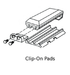 28" 700 mm Clip-On Rubber Pad 171mm Pitch