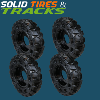 40x14 Solid Tires with 12 Bolt Rims