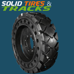 12x16.5 Solid Skid Steer Tire -Diamond Pattern